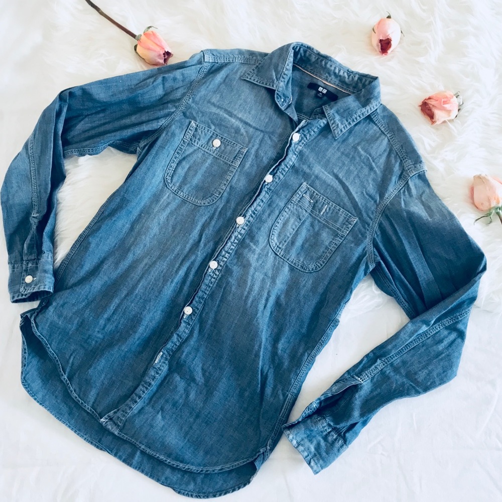UNIQLO Denim Button Up